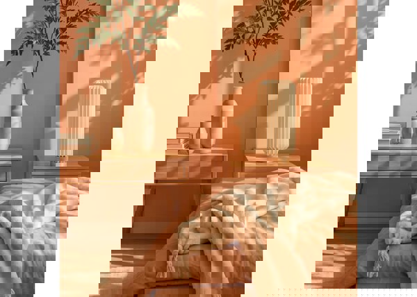 Coollux foldable paper LED lamp Aurora Tall on wooden base, 32cm - Nature