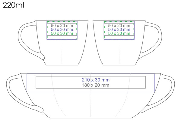 Mug Vision 330ml white - White / 200 ml