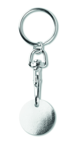 Porta-chaves moeda (euro) Tokenring - Branco