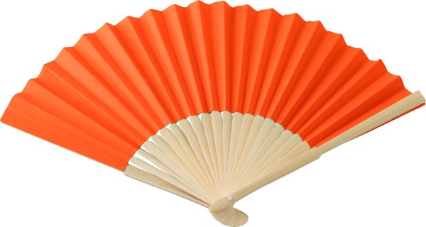 Leque de bambu Elio - Orange