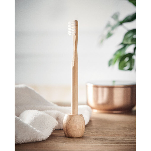 Bamboo tooth brush with stand Kuila