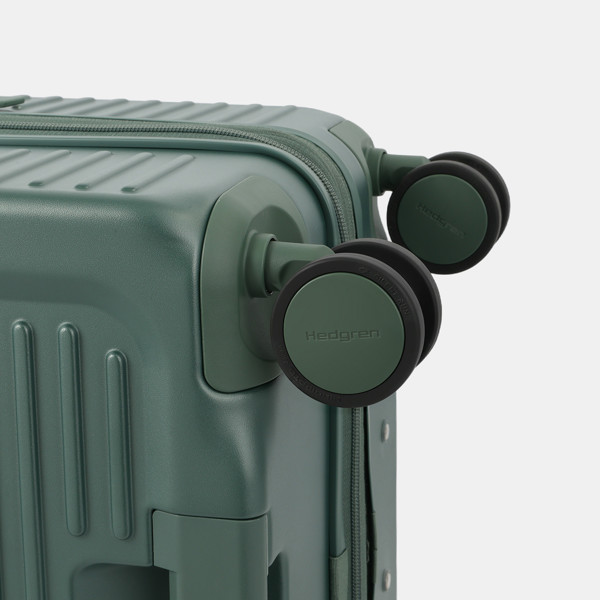 YUNO M EXP | Troler mediu pentru check-in 65 cm extensibil + TSA - Hedgren - Duck Green