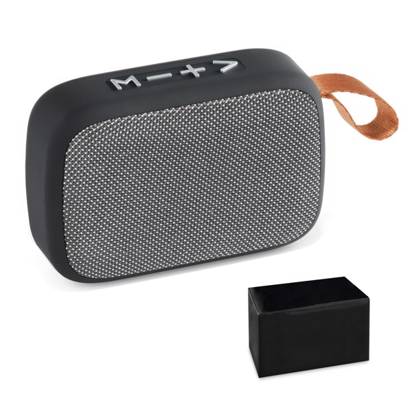 GANTE. Enceinte portable 3W avec autonomie de 2h en polyester et ABS
