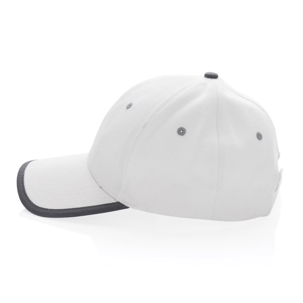 Impact AWARE™ Brushed rcotton 6 panel contrast cap 280gr - White