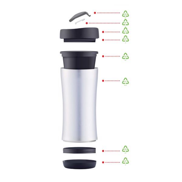 Boom eco mug - Black / Grey