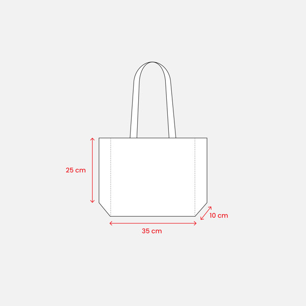 Heat-Sealed 70 G/M2 Non-Woven Fabric Shopping Bag With Bottom Gusset And Long Handles - White