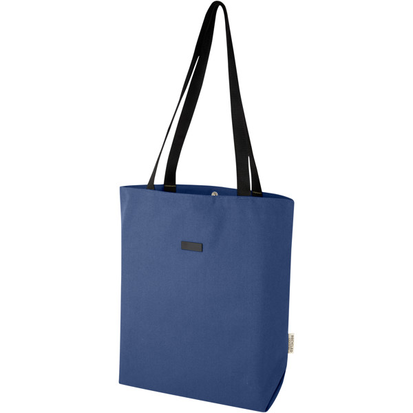 Sac shopping Joey de 14 L  en toile recyclée GRS - Marine