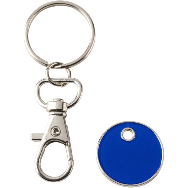 Porte-clés Rory avec jeton pour chariot - Bleu