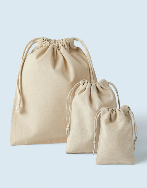 Recycled Cotton / Polyester Stuff Bag - Natural Heather / 2XS (10X14)
