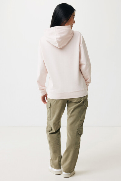 Mikina s kapucí a bočními kapsami Iqoniq Yengo z rec. bavlny - Cloud Pink / XL