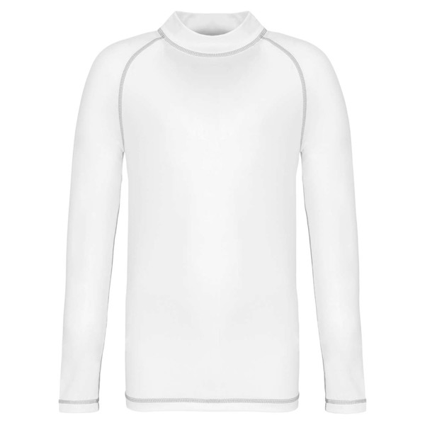 Children’S Long-Sleeved Technical T-Shirt With Uv Protection - White / 12/14