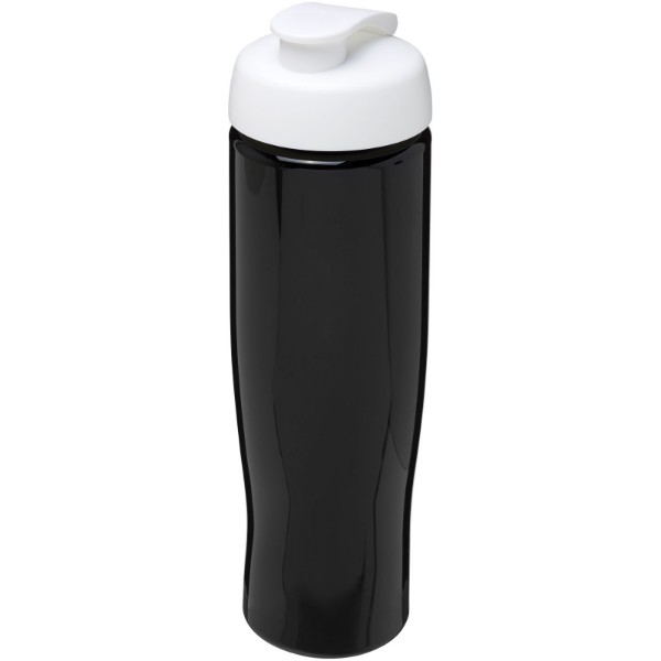 Športová fľaša H2O Tempo® s flipovým uzáverom 700 ml - Jednofarebná čierna / Biela