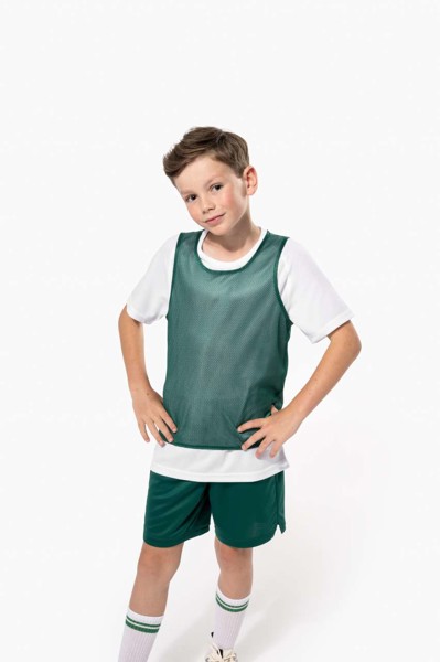 Kid's Reversible Multisport Bib - Fluorescent Yellow / Sporty Royal Blue / 10/14