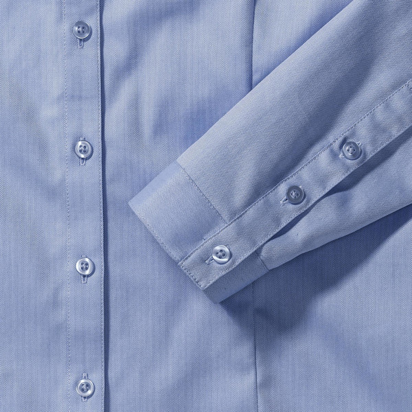 Ladies'LS Herringbone Shirt - White / 3XL (46)