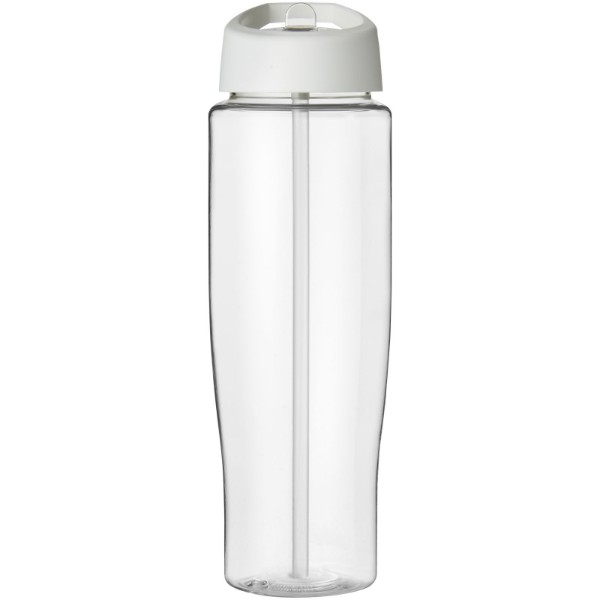 Garrafa desportiva com tampa com boquilha de 700 ml H2O Tempo® - Transparente / Branco
