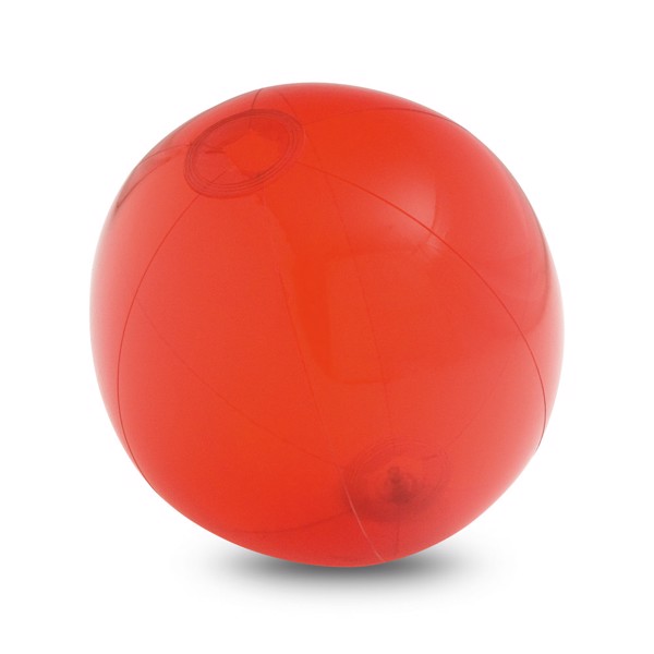 PECONIC. Ballon de plage gonflable en PVC translucide - Rouge