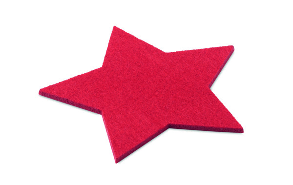 Set sottobicchieri in feltro Starguard - Rosso