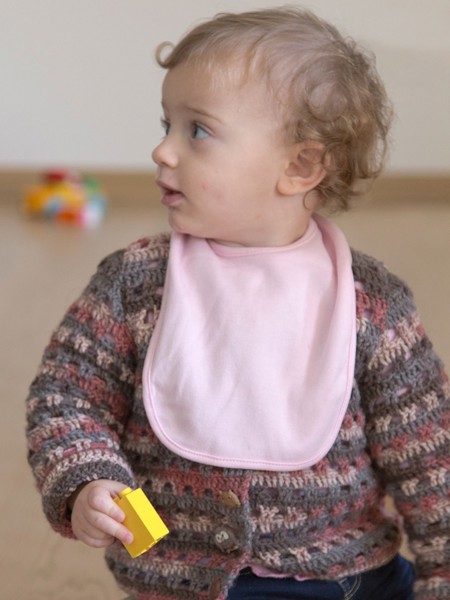 Baby Bib Single Layer - White