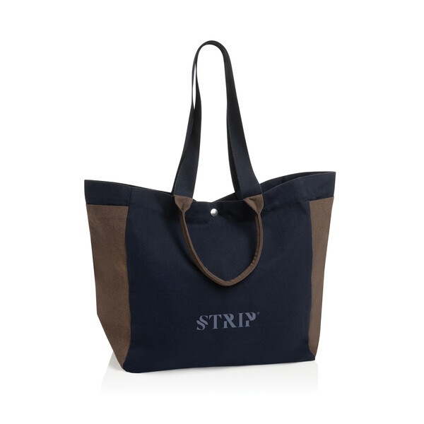 Sac shopping en toile recyclée 400 g/m² BEAU AWARE™ - Bleu Marine