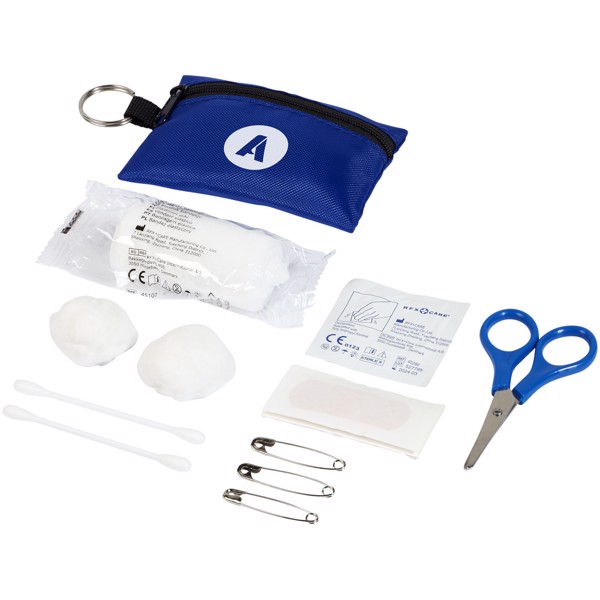 Valdemar 16-piece first aid keyring pouch - Royal Blue