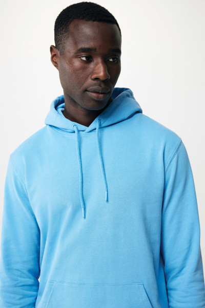 Sweat à capuche en coton recyclé Iqoniq Jasper - Tranquil Blue / XL