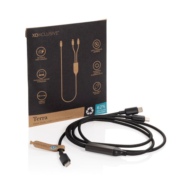 Terra 100W RCS Dual USB C output cable