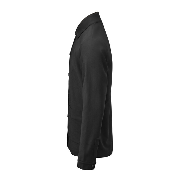 Patch pocket overshirt Black L