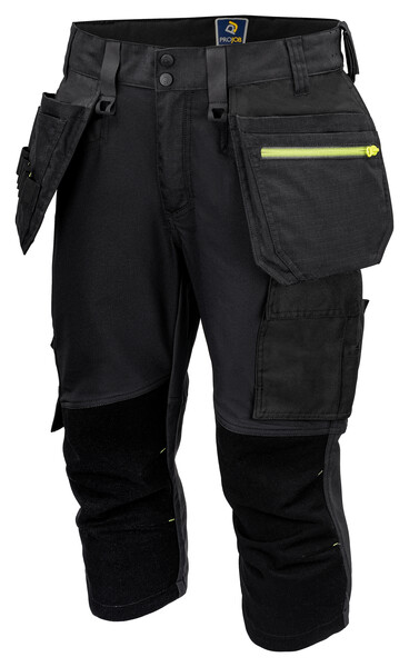 5557 STRETCH 3/4 PANT Black D104