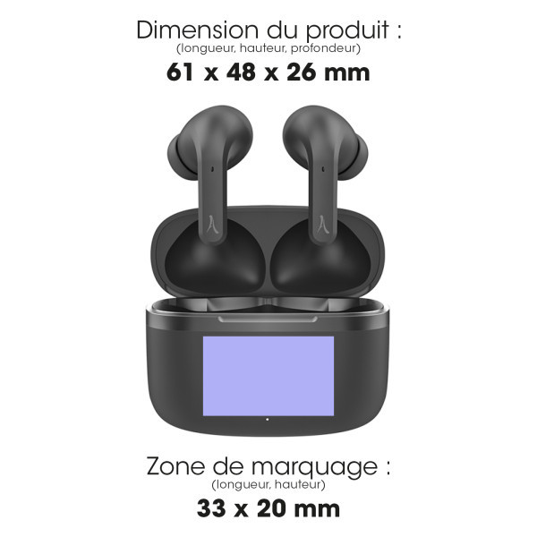 KENDO - ECOUTEURS PREMIUM SANS FIL BLUETOOTH NOIR