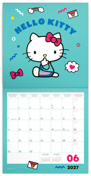 Notique Poznámkový Kalendář Hello Kitty 2027, 30 x 30 cm - Východní