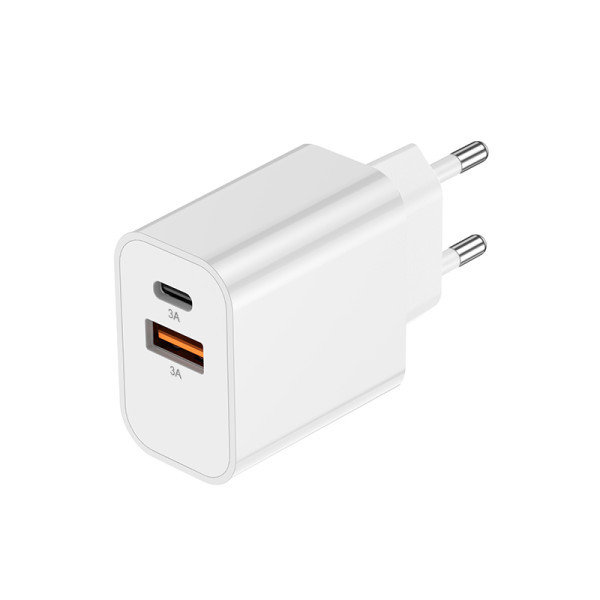 SUKO - CHARGEUR SECTEUR USB TYPE-C 15W + USB-A - BLANC