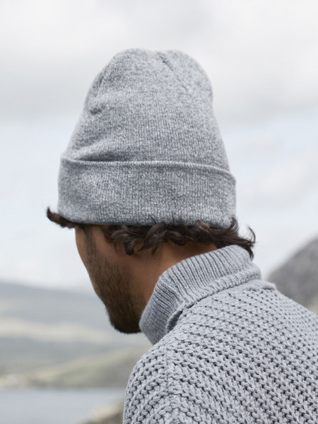 Circular Patch Beanie - White