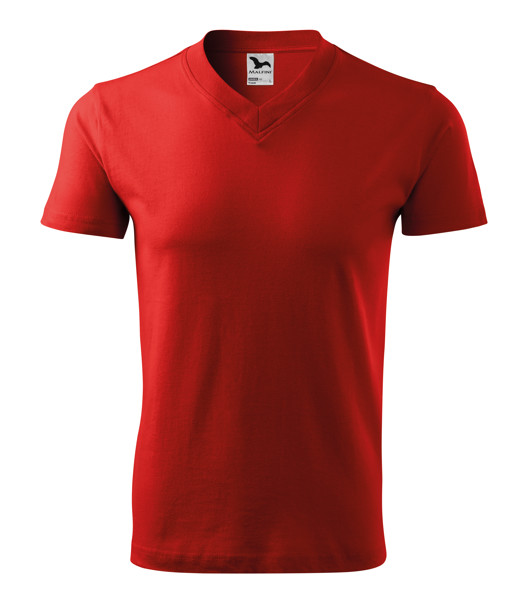 Tričko Unisex Malfini® V-Neck - Červená / 2XL