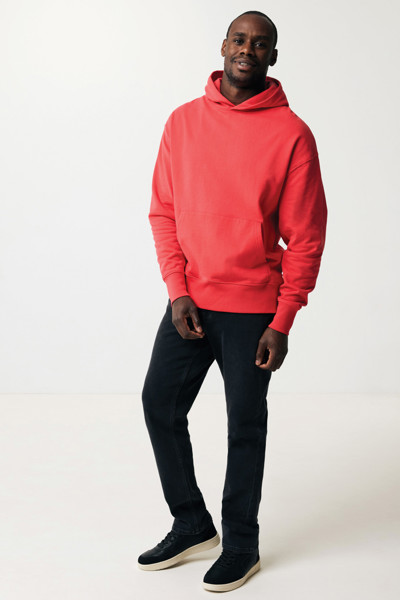 Sweat à capuche en coton recyclé Iqoniq Yoho - Luscious Red / XXXL