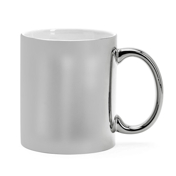 Caneca De Cerâmica Brilhante Para Sublimação - Prateado