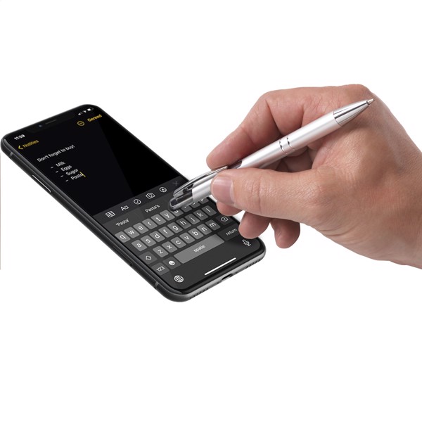 Ebony Touch stylus pen - silver / Blue