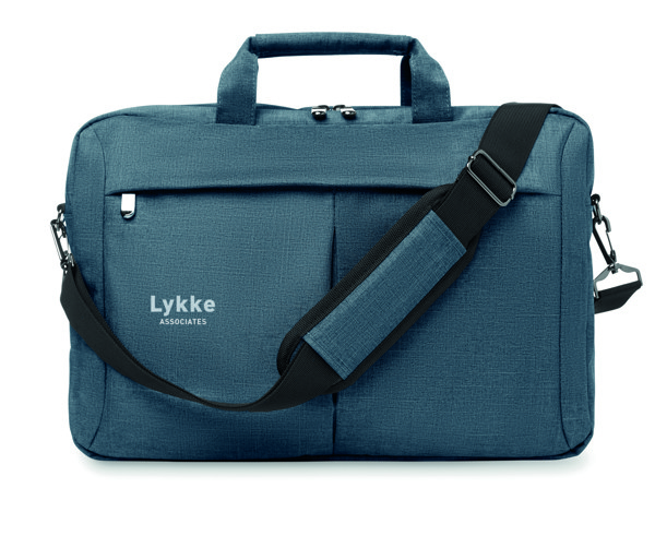 Laptop bag in 2 tone 360d Stockholm - Blue
