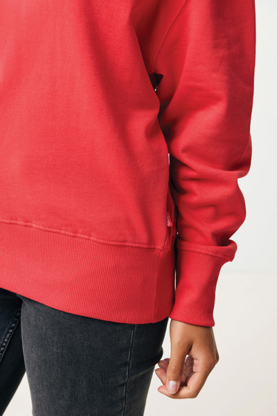 Sweater à col rond en coton recyclé Iqoniq Kruger - Luscious Red / XXXL