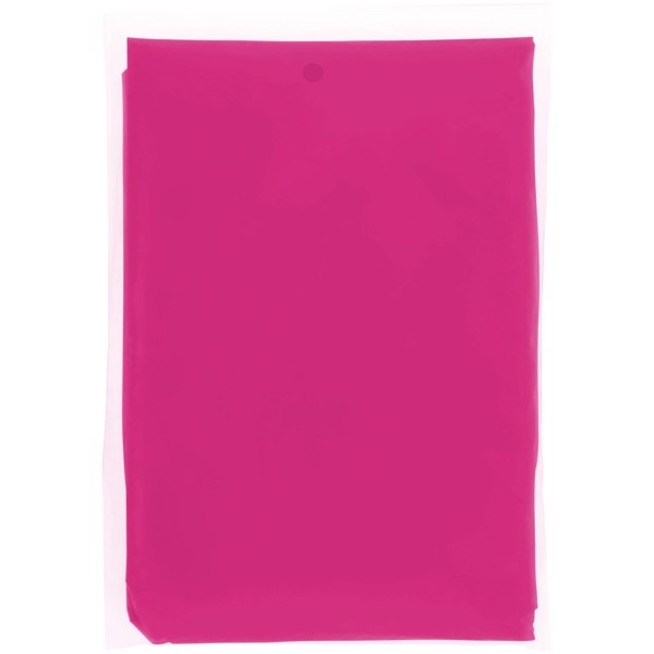 Poncho impermeabile monouso Ziva con custodia - Rosa