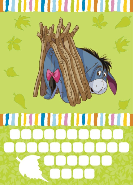 W. Disney Medvedík Pú - Kalendár So Samolepkami Na Stenu, 33 x 46 cm