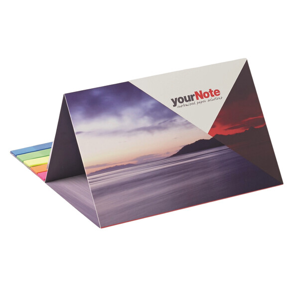 Desk calendar with soft cover, markers and memo pad - Full colour