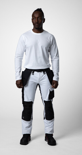 5551 Waistpant Stretch White C62