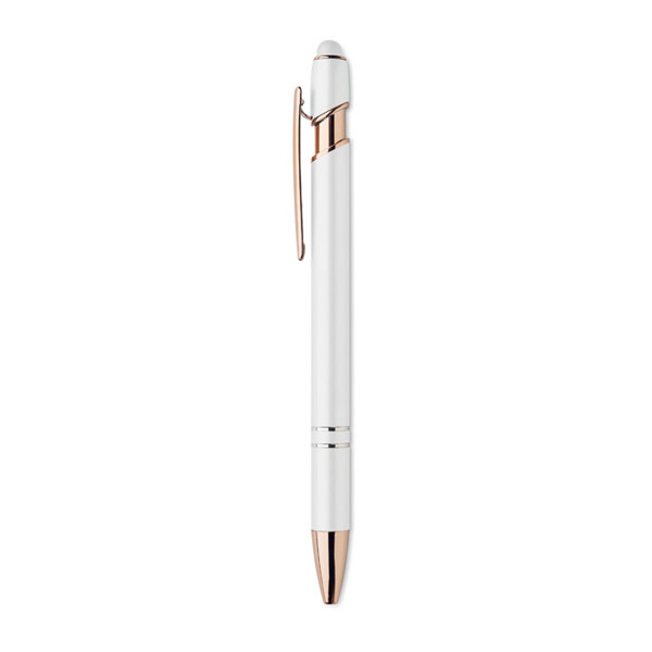 Recycled aluminium pen Scribble - White