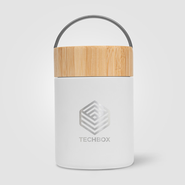 Reborn Recycled Stainless Steel Food Container - 500 ml - White / Silkscreen