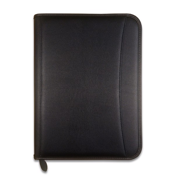 Solarino A4 zipper portfolio - Black