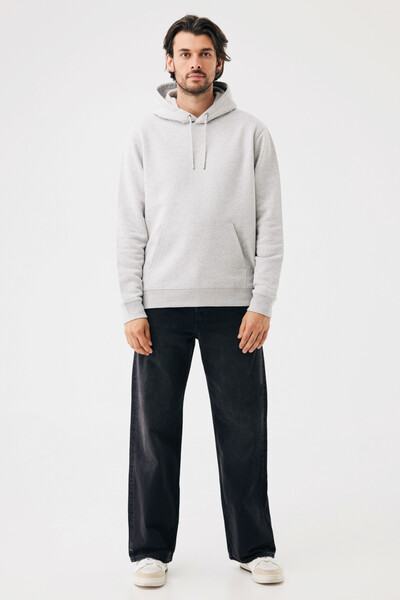 Mikina s kapucí IQONIQ Joshua z recyklované bavlny - Light Heather Grey / 4XL