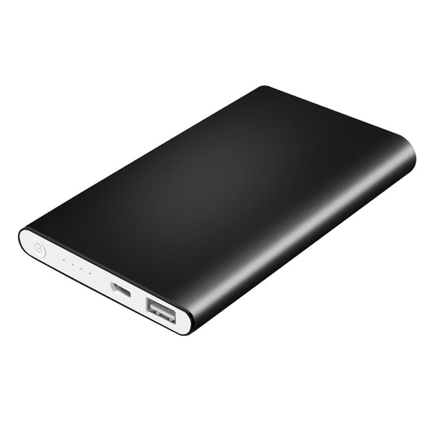 Power Bank 4000Mah, En Aluminium - Noir