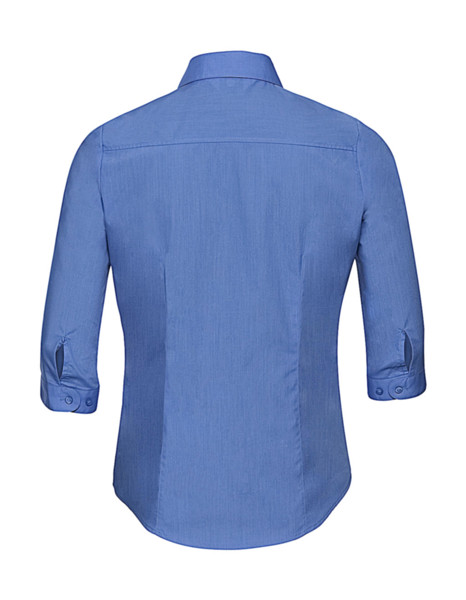 3 / 4 Sleeve Poplin Shirt - Black / XS