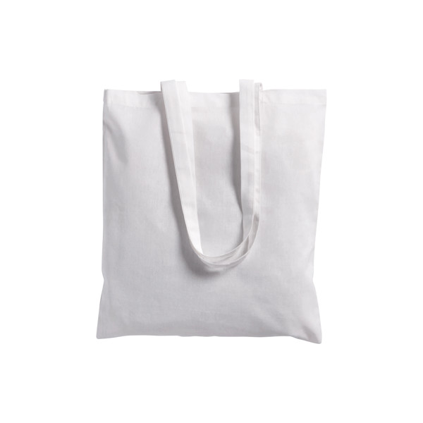 Solid Colour Tote Bag Made Of 280 G/M2 Recycled Cotton. With Gusset - White