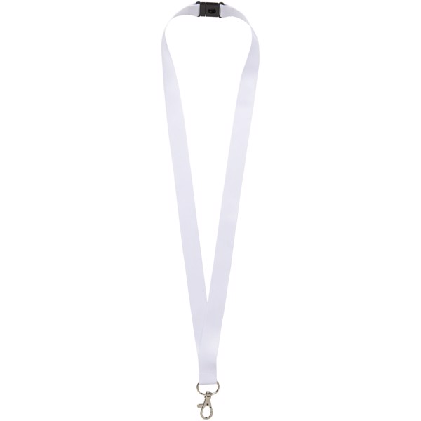 Adel vollfarbig bedrucktes Lanyard - einseitig - weiss / 15mm